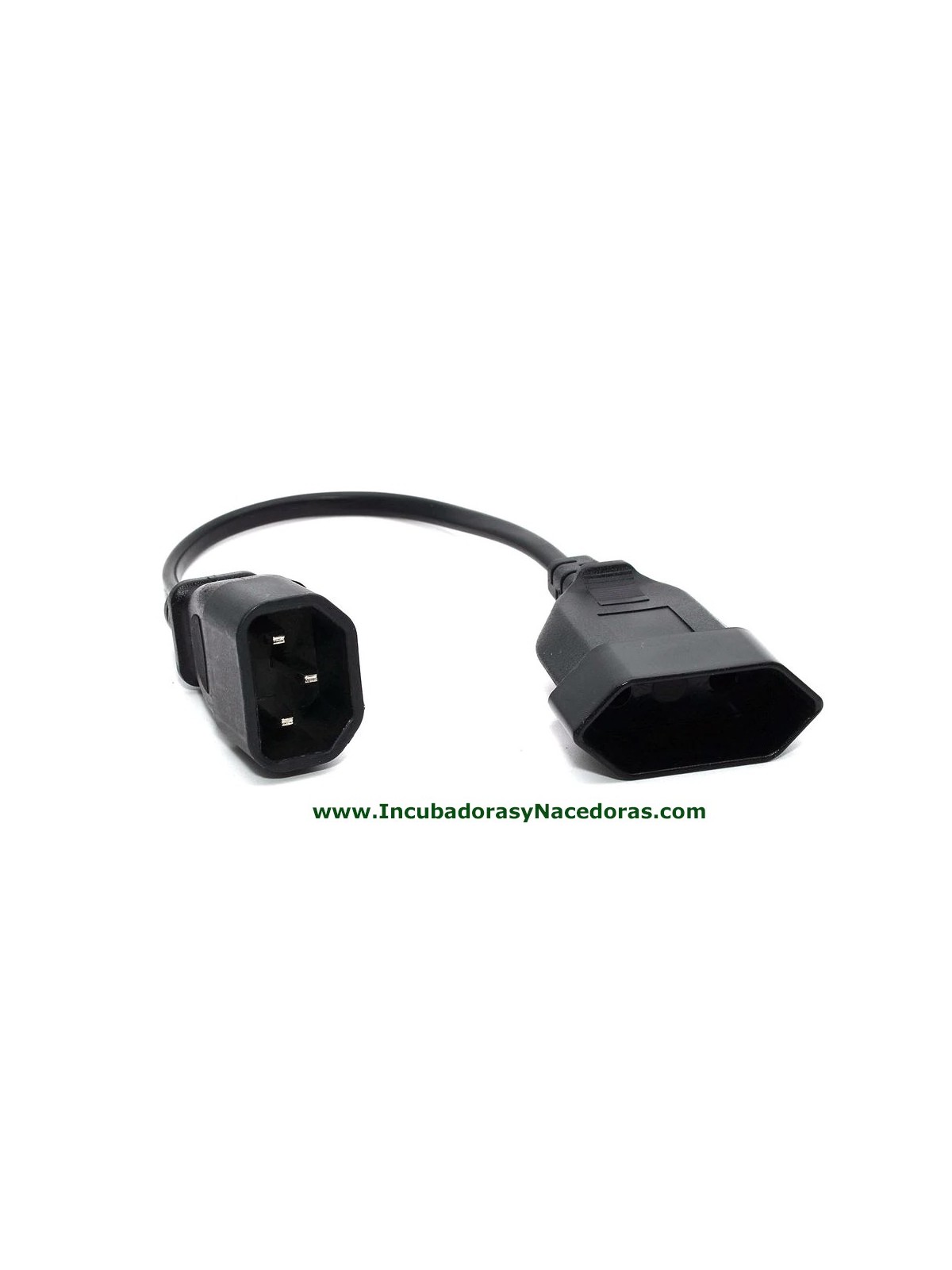 Cable conexión para incubadora FIEM y humidificador con enchufe de dos pin.