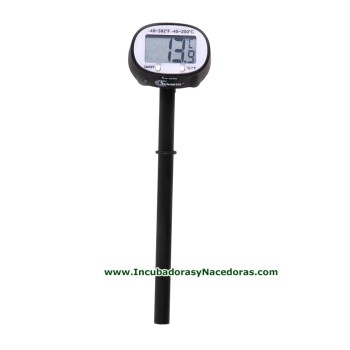 Termómetro LCD de precisión para incubadoras