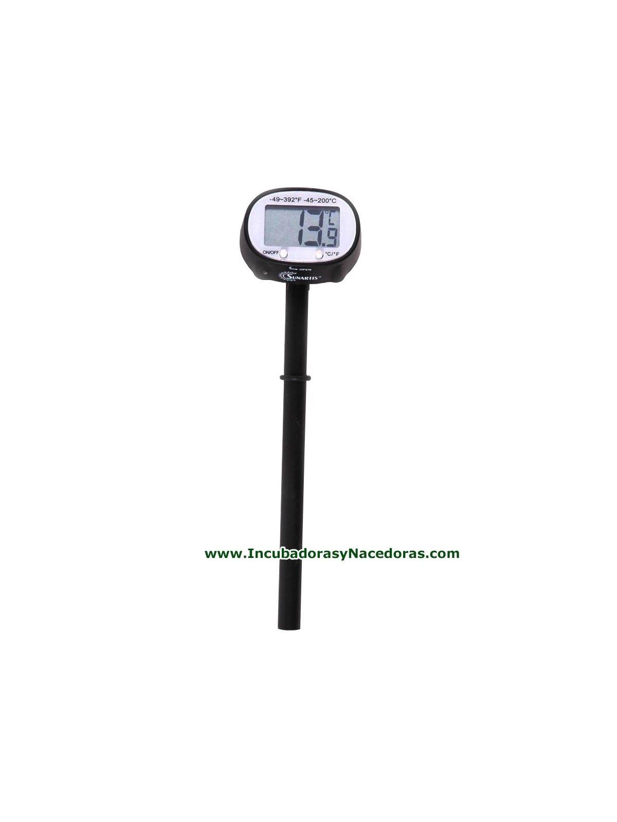 Termómetro LCD de precisión para incubadoras