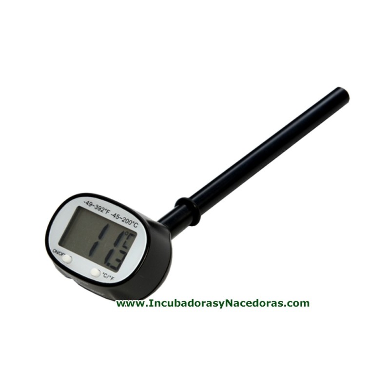 Termómetro LCD de precisión para incubadoras