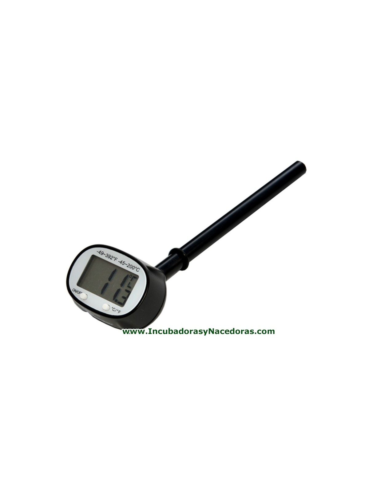 Termómetro LCD de precisión para incubadoras