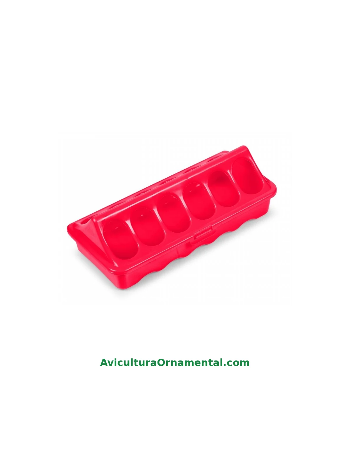 Comedero para pollitos de plástico 20 cm rojo