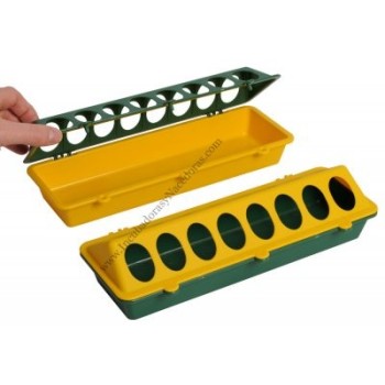 Comedero pollos 30 cm verde/amarillo